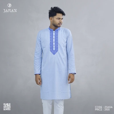 Royal Blue Embroidered Panjabi – J1560A