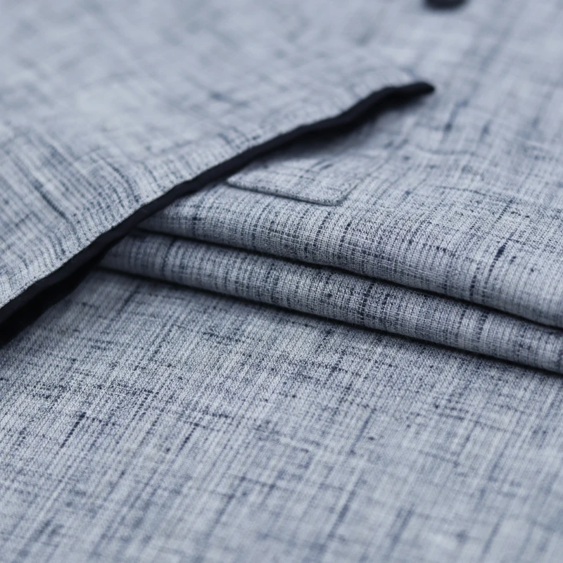 Grey Panjabi with Black Geometric Embroidery – J3410A