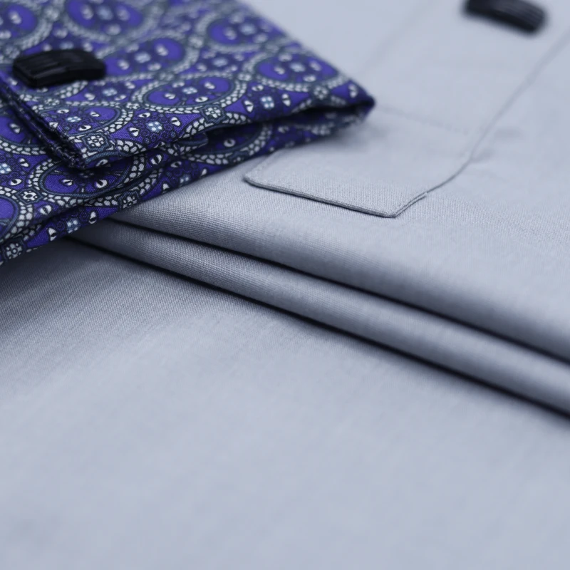 Elegant Grey Panjabi with Contrast Collar – Code 004