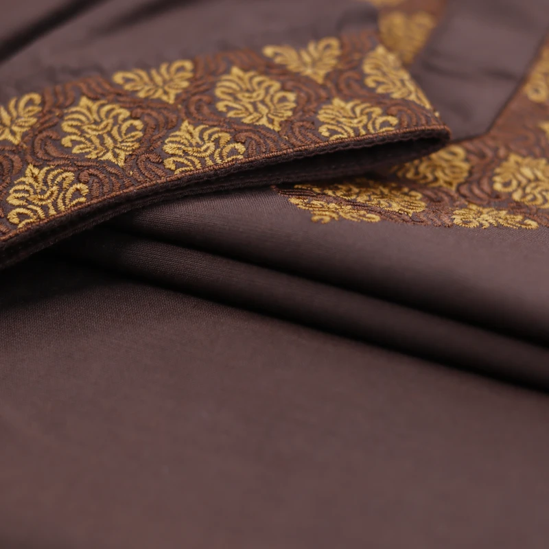 Chocolate Brown Embroidered Panjabi – J360