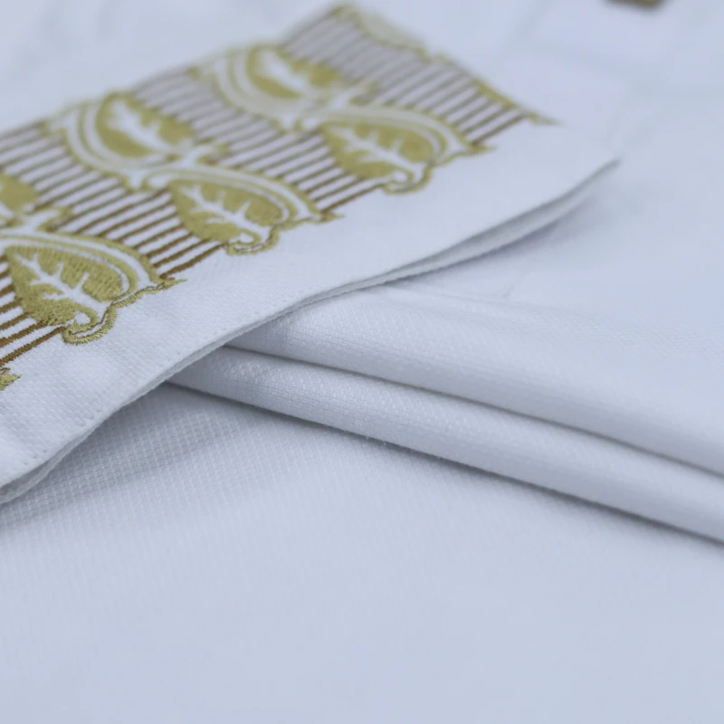 Classic White Embroidered Panjabi – J345A