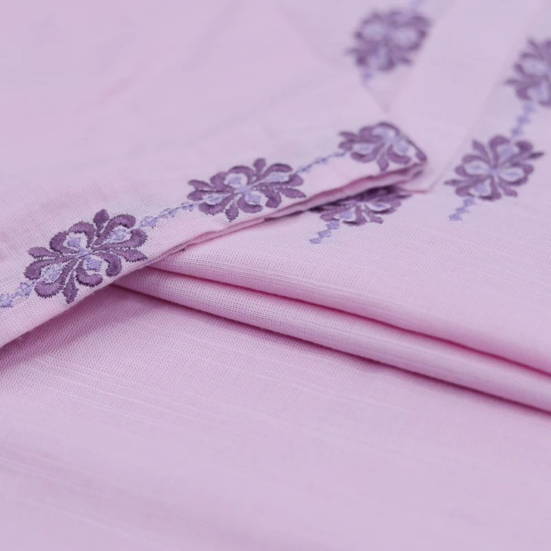 Soft Pink Panjabi with Delicate Floral Embroidery – J474A