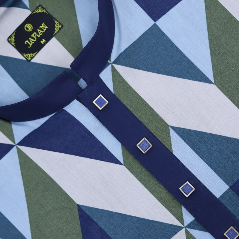 Multicolor Geometric Printed Panjabi – J1099