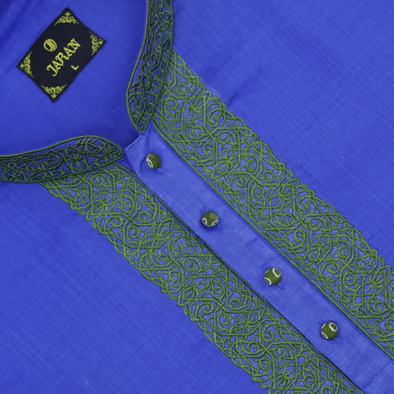 Royal Blue Embroidered Panjabi – J2690A