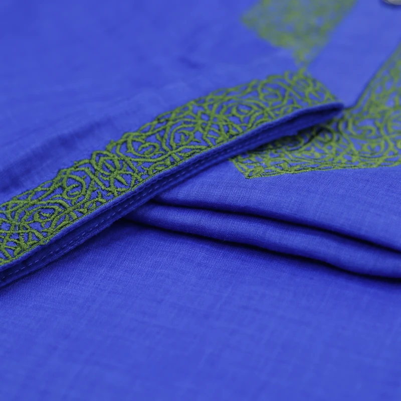 Royal Blue Embroidered Panjabi – J2690A