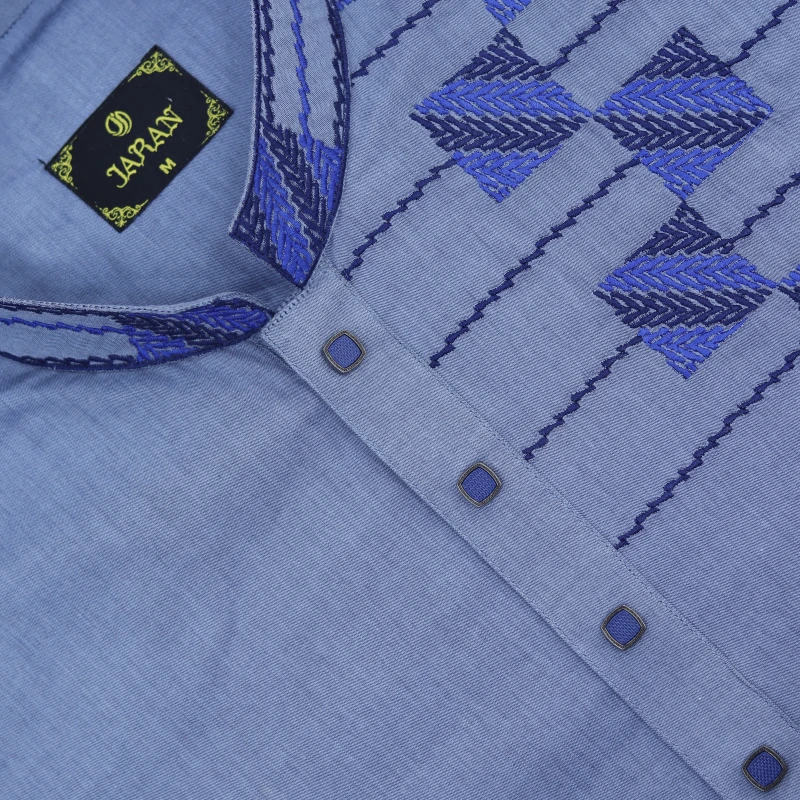 Light Blue Designer Embroidered Panjabi – J346A